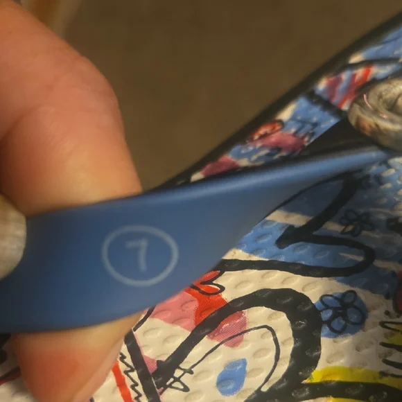 Brighton Multicolor Flip Flops with Black Straps - Picture 10 of 10